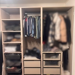 完成品 大型　IKEA  PAX ワードローブ カスタム品 グレ...