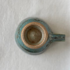 【陶器カップ＆ソーサー】ターコイズブルーの画像