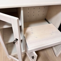 アンティーク調 食器棚 レンジ台 ホワイト の画像