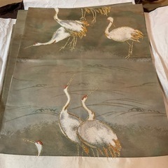 着物の帯＋布生地＋各種メリヤス＋収納ボックスセット