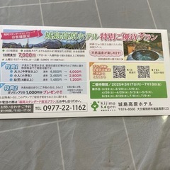 （値下げしました）城島　入園無料券の画像