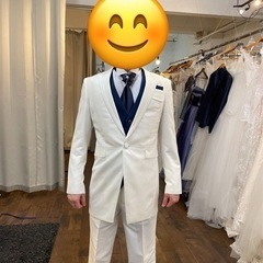 タキシード　白の画像