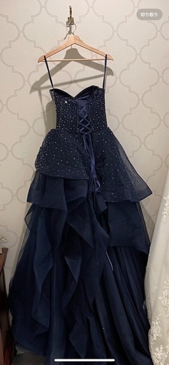 ウェディングドレス　ネイビー