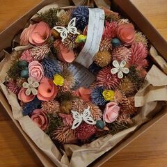 花のリース23cm ×23