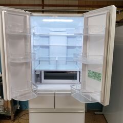 HITACHI 日立 6ドア冷凍冷蔵庫 520L 2021年製 R-HW52N(XW)型の画像