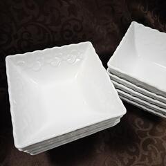 🔥引っ越しセール🌟20％引き中【新品】スクエア型プルメリアボウル10枚セットの画像