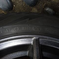 165/70R14　スタッドレス付きアルミ ４本セット 溝６～７ｍｍ  2018年26週製造　４穴 PCD100　　の画像