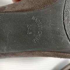 未使用　24.5cm　5cmヒール　ブラウン　スエード調　パンプスの画像