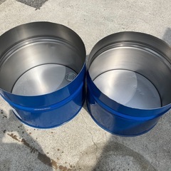 ドラム缶 半切り 洗浄済み 200Lの1/2 泉大津市 堺市西区の画像