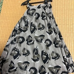 フレアスカート グレー ブラック