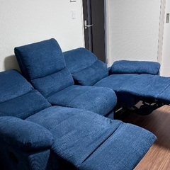 リクライニングソファ　3人掛けの画像