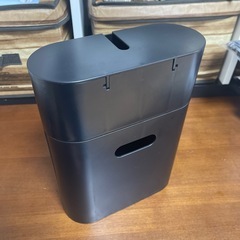 ブラックプラスチック コロコロ収納 ゴミ箱