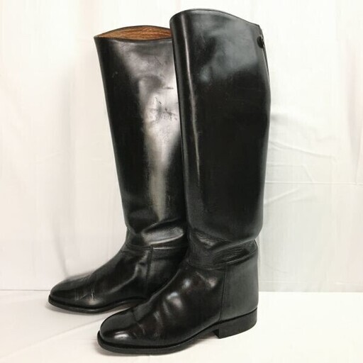 試着交換OK！オールレザー　CAVALLOカバロ　乗馬ブーツ　size38　23.5-24.0　Vintage 　ジョッキー　ロングブーツ　コードバン?　管NO.WT13