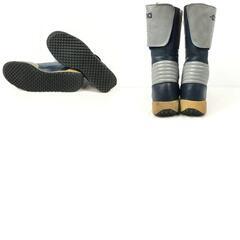 daytona/デイトナ　Vintage 本革/レザー　ライディング/バイクブーツ　size40　25.0程度　グレー×ネイビー　boots/bike/Boots/Shoes〕菅No.WL82の画像