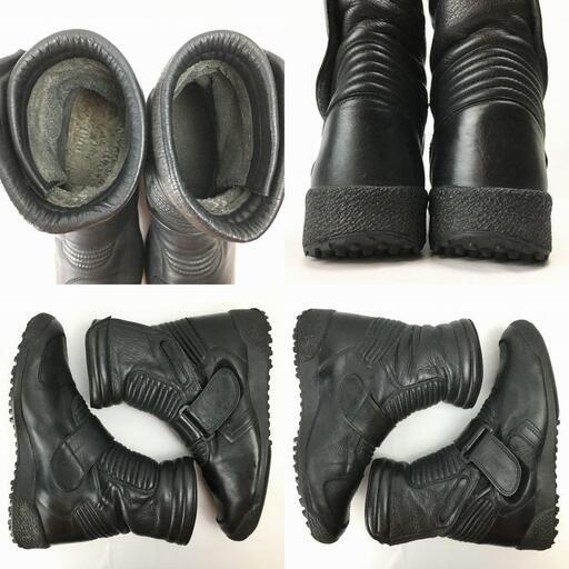 FREY Daytona/デイトナ　バイクブーツ　ライディング　ツーリング　size38　24.0程度〈黒/BLACK/ブラック〉bike/　Boots/Shoes〕菅No.WL4