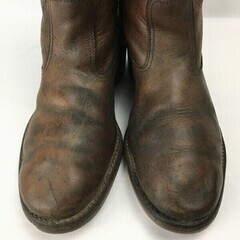 Vintage  REDWING/レッドウィング CORK コルクソール　本革ミドルブーツ　size8.5B 　25.5-26.0-26.5程度　ダークブラウン/茶/BROWN〉管No.WL24の画像