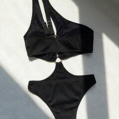 SHEIN Swim カットアウト リングリンク ワンショルダー ワンピース水着 XLの画像
