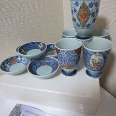未使用　有田焼　清秀作　来客揃　湯呑み　小皿　10客セットすべて...