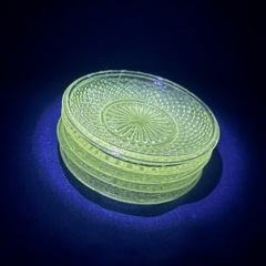 大正時代　プレスガラス　昭和レトロ　ウランガラス　和ガラス　レト...
