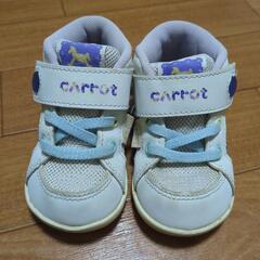 ＊carrot　ムーンスター　フリル花柄シューズ＊13.0の画像