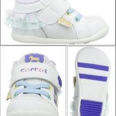 ＊carrot　ムーンスター　フリル花柄シューズ＊13.0