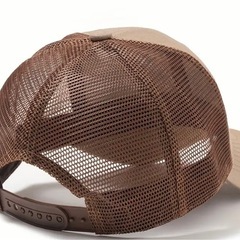 メンズ用新作夏季通気性ベースボールキャップ、馬蹄柄アウトドアスポーツメッシュバイザーハット キャップ 男女兼用の画像