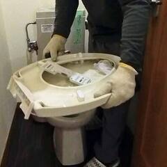【使用禁止トイレ】便座交換+ウォシュレット水栓止水のご依頼…