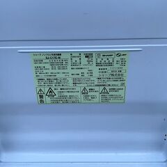 SHARP SJ-C17E-W 167L 冷蔵庫 2019年製 + SHARP ES-GE6A 6.0kg 洗濯機 2017年製の画像