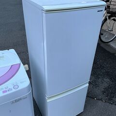 SHARP SJ-C17E-W 167L 冷蔵庫 2019年製 + SHARP ES-GE6A 6.0kg 洗濯機 2017年製の画像