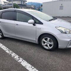 プリウスα　燃費抜群　車検あり　ウッドコンビハンドル