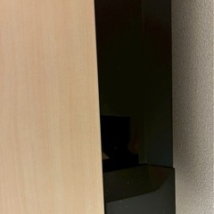 LEAN リーン 平机 センター引き出しなし 天板ナチュラル本体ブラックの画像