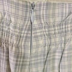 【5,940円.OUTLET. Mサイズ】レイカズンタブ付きチェックパンツ （ライトグレー） # チェック柄#韓国の画像