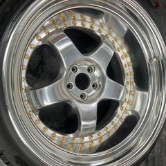 【超深リム】WORK マイスターS1 18インチ 10.5J-14 & 12J-33 ゴールドピアス 美品 4本セットの画像