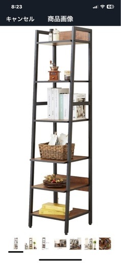 ドウシシャ ビスカーナ スリムラック 幅40cm 6段 棚 木製 黒 スチールフレーム おしゃれ 木目調 ウッドラック L字棚 幅40×奥行40×高さ170cm アジャスター付き オープンラック 水に強いPVC素材 キッチン収納 BC4017-6