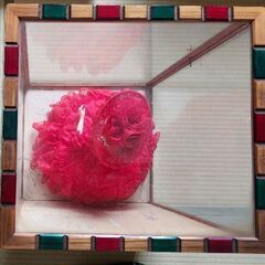 フランス人形　レトロ　ガラスケースの画像