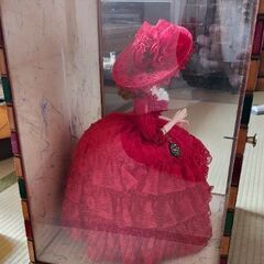 フランス人形　レトロ　ガラスケースの画像