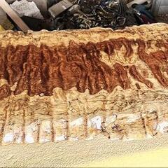 ブビンガ　最上杢　一枚板　最高級　ダイニング　テーブル　玉杢　バール杢　おしゃれ　2の画像
