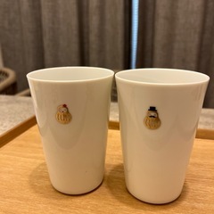 【未使用】アフタヌーンティー　ペアコップ　だるま