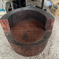 欅 臼 丸太で作ったチェア 