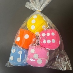 在庫処分SALE♡パステルカラーサイコロ紐つき