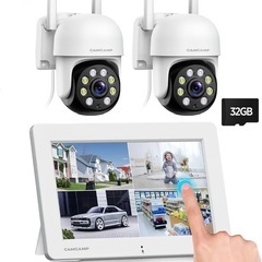 新品　防犯カメラ 屋外 監視カメラ モニター付き ドーム型カメラ...