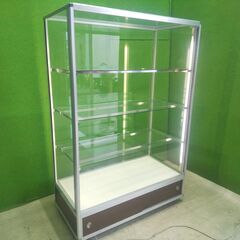 【引き戸扉 無し】W120cm ガラスのオープンショーケース 棚...