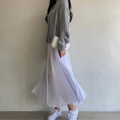 シフォンロングスカートの画像