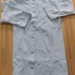 新品　秀英産業株式会社　吸水速乾バスローブ　ブルー　ワンオペ育児