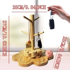 木製 アクセサリースタンド 肉球型 約27cm アクセサリー収納の画像
