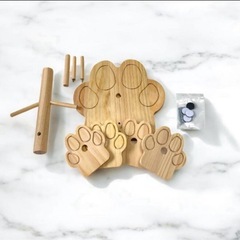 木製 アクセサリースタンド 肉球型 約27cm アクセサリー収納の画像