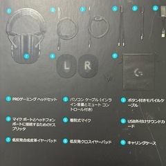 中古品ロジクールPROゲーミングヘッドセットの画像
