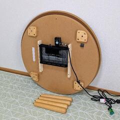 円卓こたつ付き・組立式（直径85cm、高さ38cm）の画像