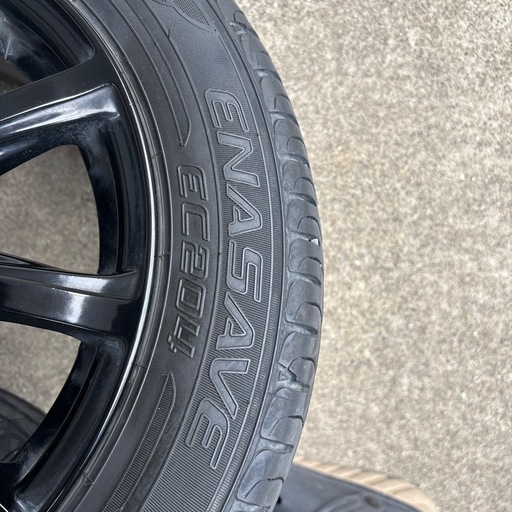軽自動車サイズ！ブラックアルミ　155/65R14 ダンロップ　夏タイヤセット