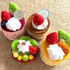 フェルトのケーキ４点セット